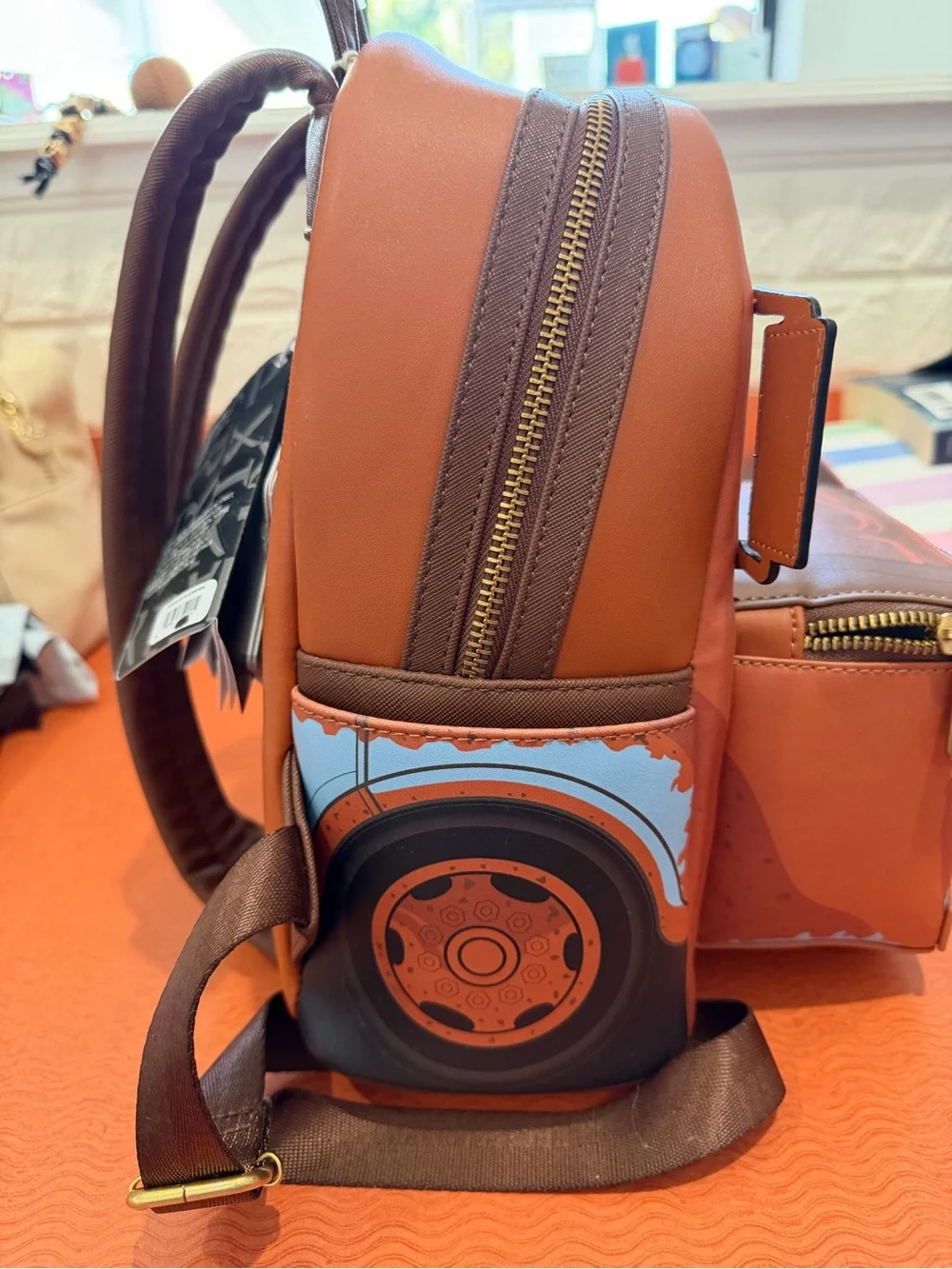 Kids' Brown Tow Mater Character Mini Backpack